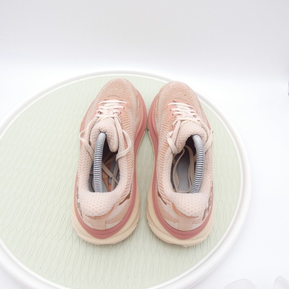 Hoka One One Clifton 9 Womens 9.5B Running Shoes Pink Rose Gold Athletic Sneaker - Picture 5 of 9